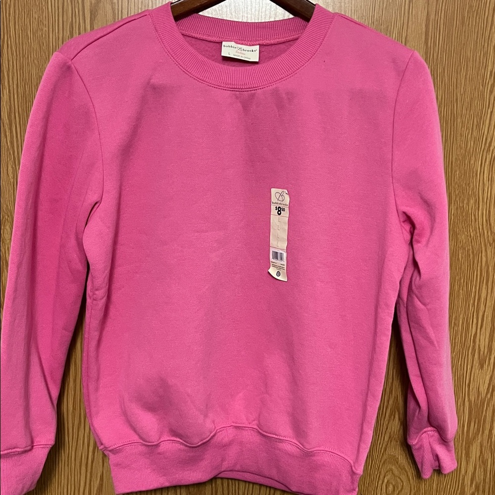 Bobbie Brooks Vibrant Pink Sweatshirt NWT Large